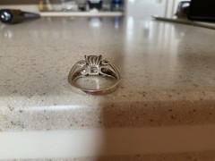 Sterling Silver Ring Size 8.25 Band with Purple Stone Amethyst?