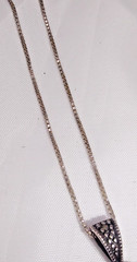 Vintage Abalone Marcasite Pendant Necklace & Clip Earrings Set FAS 925 Silver