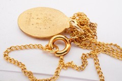 Vintage Gold Filled Mother Mary Religious Medal Necklace 17.75″