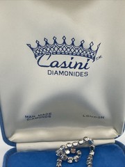 CASINI DIAMONIDES London Man Made Diamond Necklace In Box Vintage