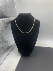 Monet Gold Tone S Link Chain Necklace 15 Inch Flat Wave Choker Vintage