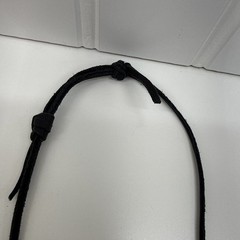 Vintage Nautical Baroque Pearl Nodded Leather Necklace Adustable 10” Drop Choker