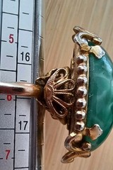 Vintage Ring Green Gemstone Center Stone Untested