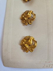 Art Nouveau Woman’s Profile w/Flowing Hair Scatter Pin Set of 3 Original Card