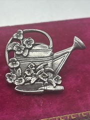 Birds and Blooms Silver Pewter Pin Brooch Lot Of 3 Vintage 1999 2004 2000 L.E.