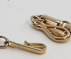 Coro Swirl Link Gold Tone Vintage Necklace 17 in 1950s 1960s jewelry flawed