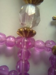 Vintage Cado Purple Amethyst Glass Rondelle Spacer Beaded Necklace 23 1/2 Inches