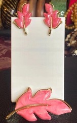 Vintage Sarah Coventry pink Autumn Splendor set