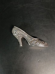 Sterling Silver 925 FAS Art Deco Marcasite High Heel Brooch