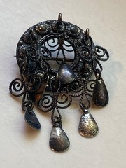 vintage norwegian Solje wedding brooch stamped 830 S.M.