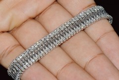 AUTHENTIC ROBERTO COIN 2.08CT DIAMOND FLEXIBLE LINE BRACELET IN SOLID 18K GOLD
