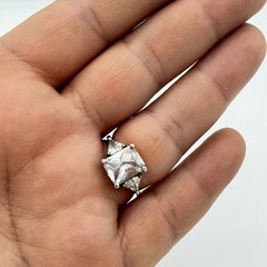 FAS 925 sterling silver Ring cubic zirconia size 6