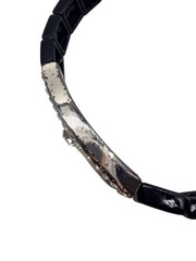 Vintage Napier Expansion Bracelet Diamanté Crystals Silver Plate Black Enamel W3