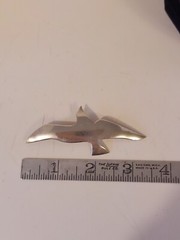International Sterling Silver Seagull Pendant Brooch 3.5 Inches