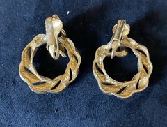Vintage Group Of Jewelry, Chain Necklace, Clip Earrings, Brooches C1970/80’s