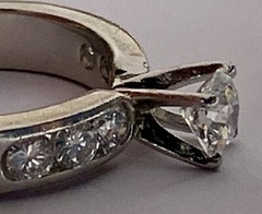 Platinum, Diamond Engagement Ring, Vintage, Estate, Natural, High Color Grade H