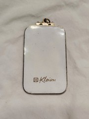 Vintage Kloison Signed Pendant w/ Flowers And Butterfly Large Cloisonne Pendant