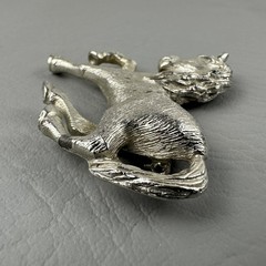 Vintage Horse Brooch Silver Tone Prancing Stallion Equestrian Western Figural