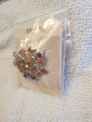 NOS Casual Corner Annex Pink Flower Pin Brooch Costume Jewelry Style 01951