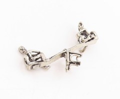 925 Sterling Silver Vintage Decorative Piece Playful Seesaw Balance TR3988