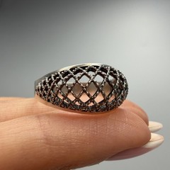 Vintage 925 Sterling Silver Filigree Statement Ring Women’s Size 12.5 Large