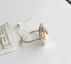 Vintage Beautiful Ring with pearl Sterling Silver 925 test Women Jewelry siz 8.5