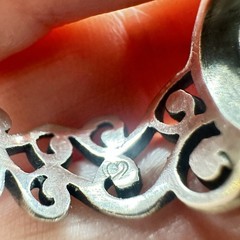 VTG Victorian Revival Heavy Sterling Silver 925 Smokey Faceted Glass Ring Size 8