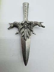 Gallo Pewter Dagger Pendant 2.5 in Handcrafted Vintage Design