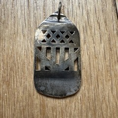 Antique Sterling Silver Floral Pendant Vintage Amulet #2