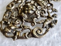 pENDANT PERUZZI MEDICI COAT ARMS MELUSINE MERMAID STERLING SILVER ITALY neocurio