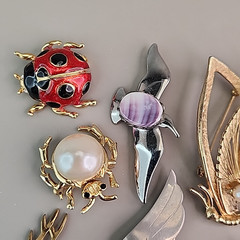 Vintage Animal Brooch Lot of 11 Monet Brooks Birds Deer Bugs Owl