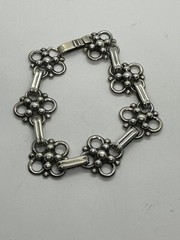 Scholle 830s Silver bracelet Norway Norwegian vintage estate Art Nouveau 1857