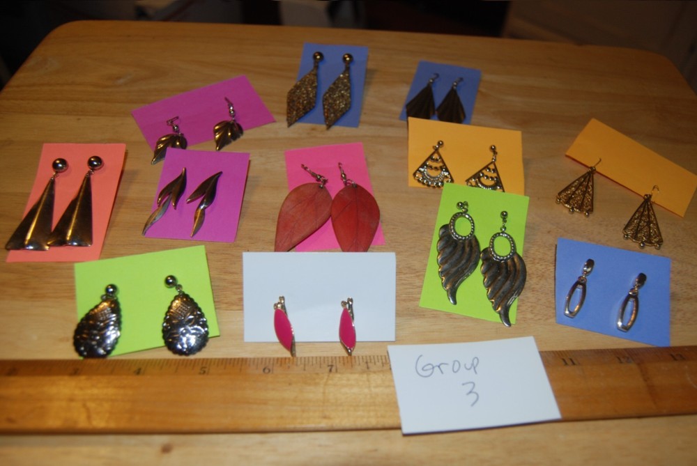 Vintage Retro Ear Rings, 1970s, 1980s 1990s, GROUP 3, priced per or the lot