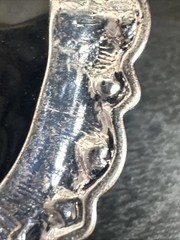 VTG Art Deco Style Crossed Pistols Brooch Pendant Faux Onyx Marcasite Costume
