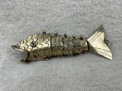 Vintage Articulated Fish Pendant Koi 2 2/3 Inch