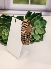 WWII Sweetheart Expansion Bracelet D.F.Briggs Co. “Carmen” Script “K E N” 10K GF