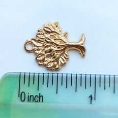 Vintage Bright Gold Tone Tree Of Life Nature Birch Mini Pendant Bracelet Charm