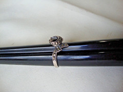 VINTAGE RETRO MOD MARCASITE FANCY RIBBON BOW STERLING SILVER STAMP 925 RING SZ 7