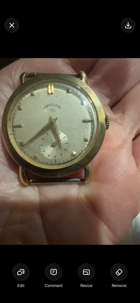 Vintage Solid 14k Gold Elgin Caliber 680 Watch -1955 Era