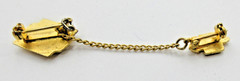 VTG 1969 QHS QUINCY HIGH SCHOOL 1960S White blue gold tone small Pin link chain