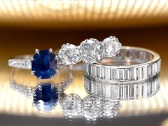2.70Ct Burmese Sapphire and 0.24Ct Diamond Platinum Solitaire Ring Circa 1925