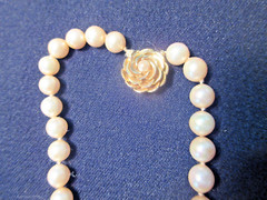 Vintage Vendome Hand Knotted Chocker Necklace Double Strand Faux Pearls 7″