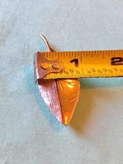 Signed LC Lauren Conrad Gold Tone Brooch Pin Mother Of Pearl Mosaic Leaf