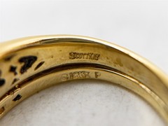 Scott Kay $12,000 5ct Natural Yellow Sapphire Diamond 19k Yellow Gold Ring SET