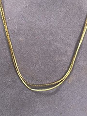 Pretty VINTAGE GOLD TONE SLIDE CHAIN ADJUSTABLE LENGTH Necklace