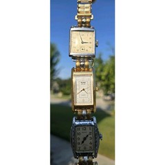 Vintage John Wind Maximal Art Watch Bracelet Multi Face Art Deco Assemblage