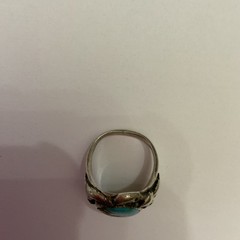 Vintage Antique Turquoise And Silver Large Ring Size 11.25