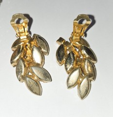 Vintage Juliana Aurora Borealis Goldtone Topaz Amber Bracelet & Earrings Set
