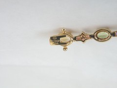 Zales 18K Gold on Sterling Silver 925 Multi Gemstone Tennis Bracelet Fits 7.5″