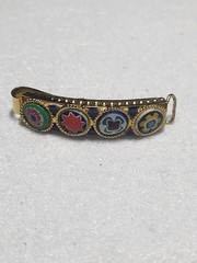 VTG Italian Mosiac Bracelet Part for REPAIR Gold Tone